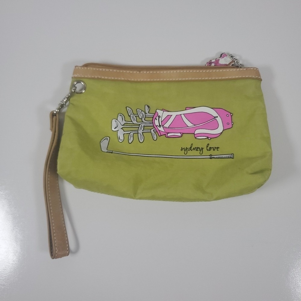 Sydney Love Golf Wristlet Pouch Green Nylon Golf Bag Print Clutch Wallet
